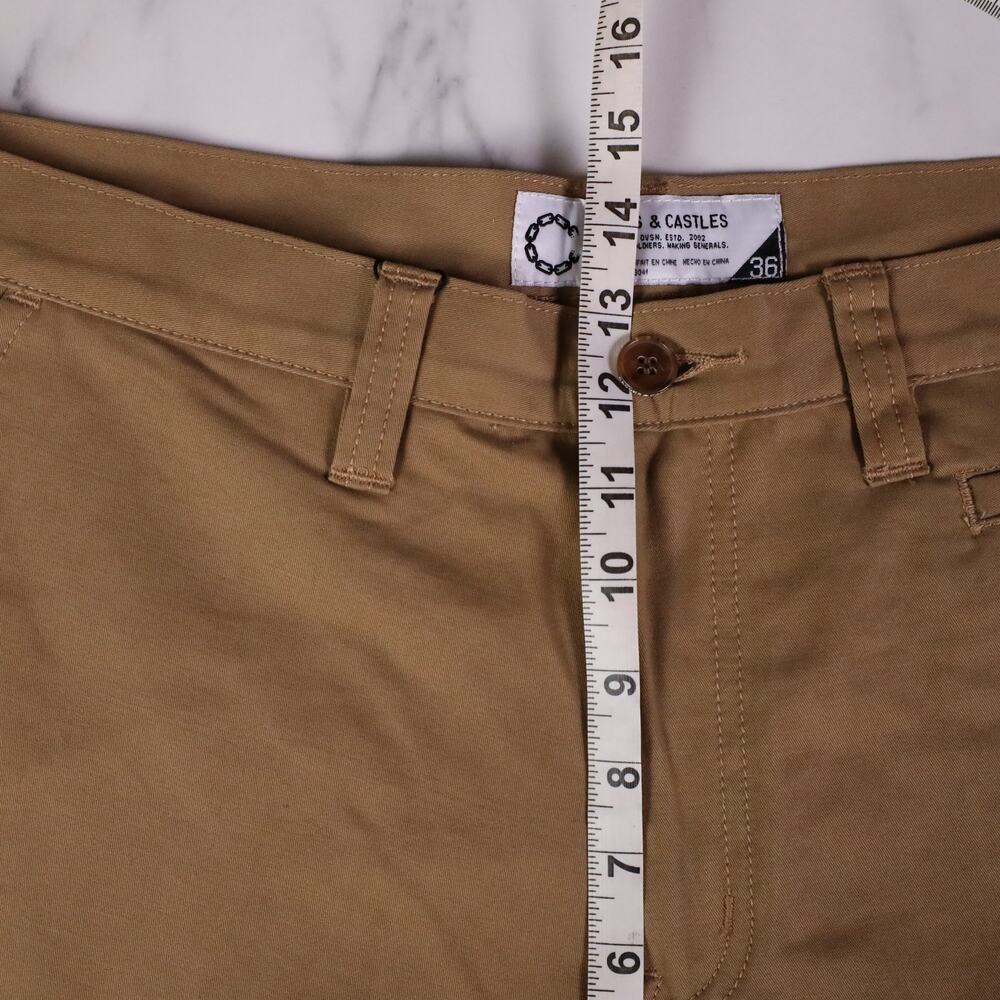 Crooks & Castles Jogger Pants Men 36 Khaki Tan Cotton Twill Tapered Classic NWT - Picture 6 of 14